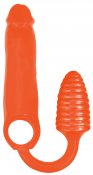 XXXPander Sheath with Ribbed Plug - Orange